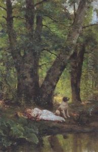 Trueur Wachhund by Wilhelm Amberg