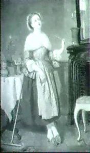 Die Heimliche Raucherin by Wilhelm Amberg