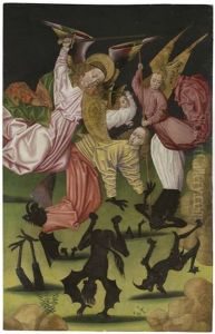 Saint Michael Expelling The Rebel Angels by Christoph Amberger