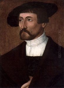 Portrait Of A Man Wearing A Black Cloth Cap And Brown Cloak