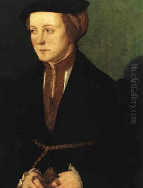 Portrait Of A Lady (ursula Harrach, Grafin Fugger?) Holding Gloves - view 1
