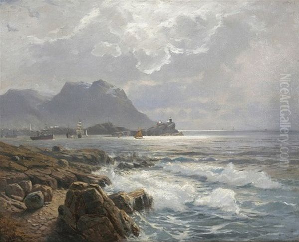 Kustenlandschaft Mit Segelbooten - view 1