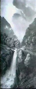 Wasserfall Bei Klekkefjord An Der Strasse Nach Jedde by Gustave Adolph Amberger
