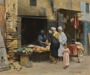 The Baker's Shop, Cairo by Raphael von Ambros