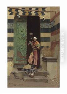 The Lamp Tender by Raphael von Ambros