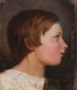 Portrait Of A Young Boy, Maybe His Son Friedrich Amerling by Friedrich von Amerling