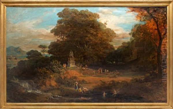 Wide Landscape With A Mythological Scene - view 1