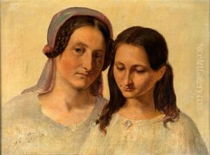 Portratstudie Einer Verheirateten Frau Mit Madchen, Fruhes 19. Jahrhundert by Friedrich von Amerling