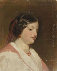 Portrat Fraulein Von Heintl (study) by Friedrich von Amerling