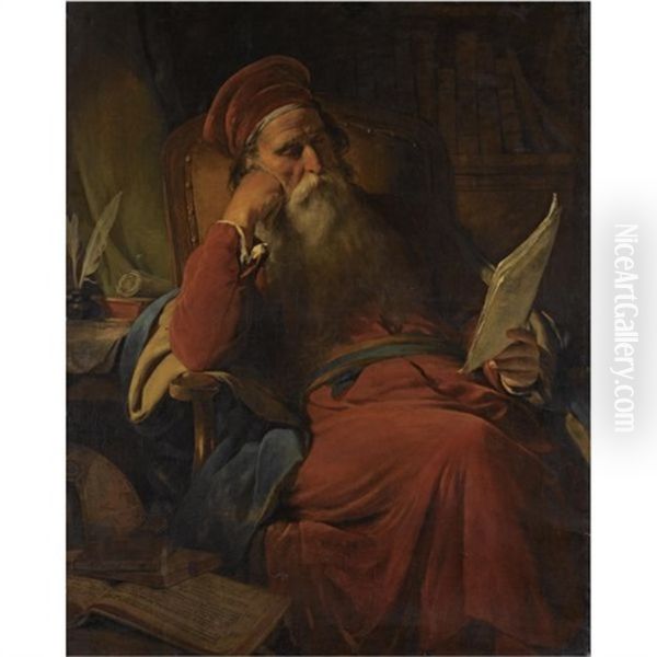Gelehrter In Seiner Studierstube-scholar In His Study - view 1