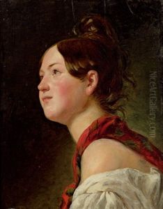 Madchen Mit Halstuch by Friedrich von Amerling