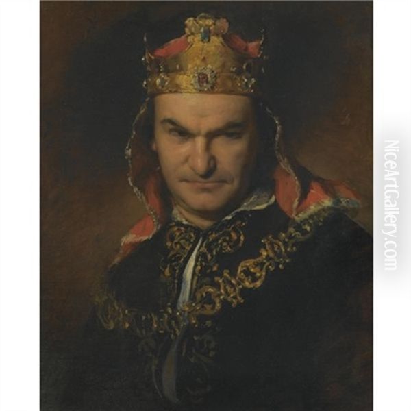 Bildnis Des Schauspielers Bogumil Dawison Als Richard Iii (portrait Of The Actor Bogumil Dawison As Richard Iii) - view 1