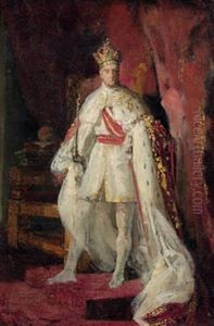Kaiser Franz I. (ii.) Im Osterreichischen Ornat (study) by Friedrich von Amerling