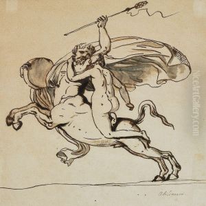 The Abduction Of Deianeira By The Centaur Nessus by Nicolas-Abraham Abilgaard