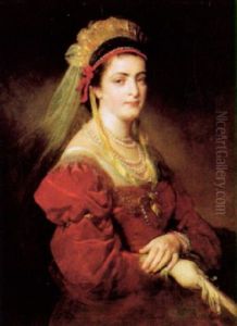Bildnis Einer Dame In Weinrotem Samtkleid Und Haube Bildnis Einer Dame In Weinrotem Samtkleid Und Haube