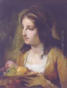 Karoline Badroth Mit Fruchteschale by Friedrich von Amerling