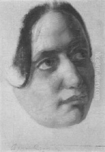 Portraitstudie Zu Einer Frau by Friedrich von Amerling