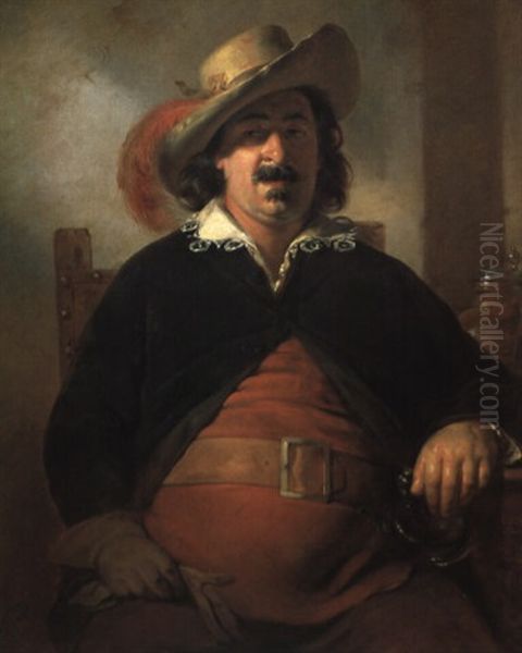 Portrat Des Malers Ignaz Raffalt Als Falstaff - view 1