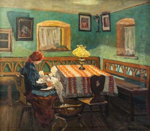 In Der Bauernstube by Eduard Ameseder
