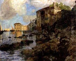 Alter Hafen Von Volosca by Eduard Ameseder