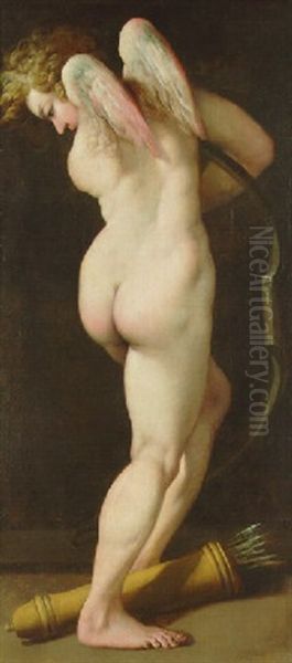 Cupid Stringing His Bow - view 1