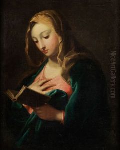 Die Jugendliche Maria Ins Gebetbuch Vertieft by Jacopo Amigoni