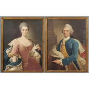Ritratto Di Gentiluomo; Ritratto Di Gentildonna (2) by Jacopo Amigoni