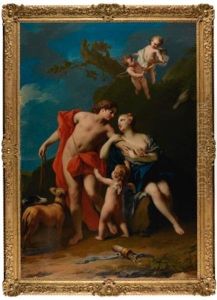Venus And Adonis by Jacopo Amigoni