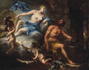 Venus At The Forge Of Vulcan by Jacopo Amigoni