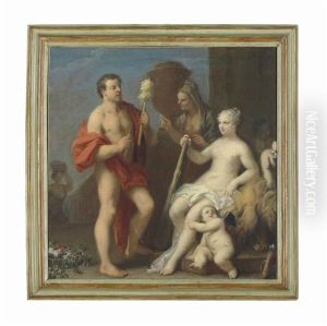 Hercules And Omphale by Jacopo Amigoni