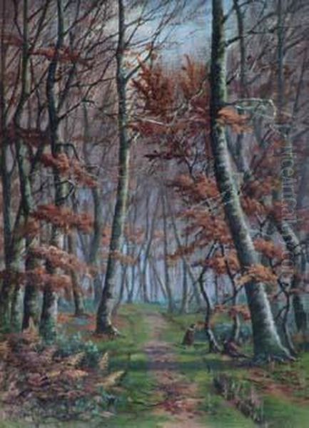 Woodland Scene With Pheasants And The Ferry Crossing - view 1