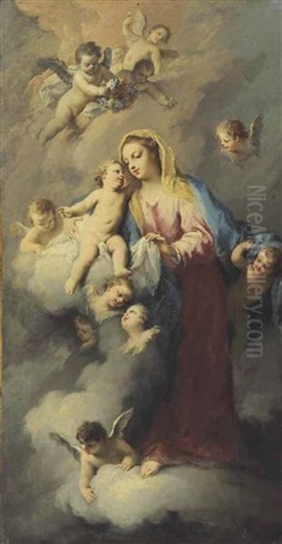 The Madonna And Child With Angels - view 1