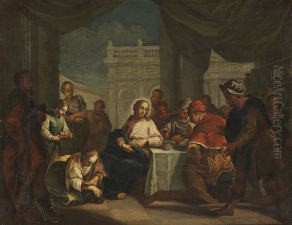 Christus Und Maria Magdalena Bei Der Fuswaschung - view 1
