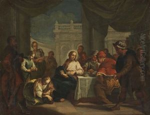 Christus Und Maria Magdalena Bei Der Fuswaschung