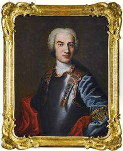 Portrait Of Carl Christian Erdmann Duke Of Wurttemberg-oels, Half Length In A Gilt Trimmed Breastplate