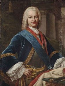 Portrait Of King Ferdinand Vi Of Spain (1713-1759), Half-length, In A Breastplate, A Blue Frock Lined With Gold Embroidery, Wearing A Sash