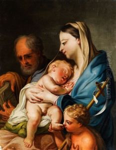Die Heilige Familie Mit Dem Johannesknaben by Jacopo Amigoni