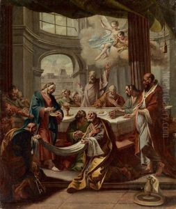 Gastmahl Bei Simon by Jacopo Amigoni
