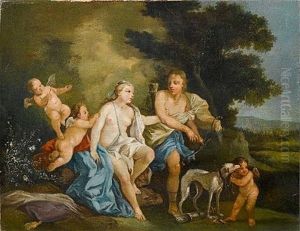 Venus And Adonis by Jacopo Amigoni