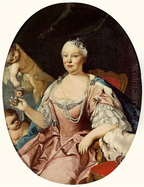 Portrait De Marie-barbara De Bragance, Reine D'espagne - view 1