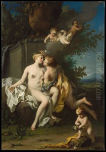 Flora And Zephyr by Jacopo Amigoni