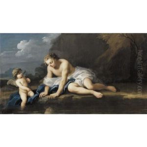 Narcissus And Cupid by Jacopo Amigoni