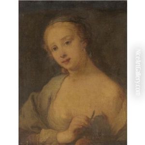 Portrait Of A Lady, Head And Shoulders, Holding A Vine Leaf Said To Be A Princess Of Ferrara Portrait Of A Lady, Head And Shoulders, Holding A Vine Leaf Said To Be A Princess Of Ferrara
