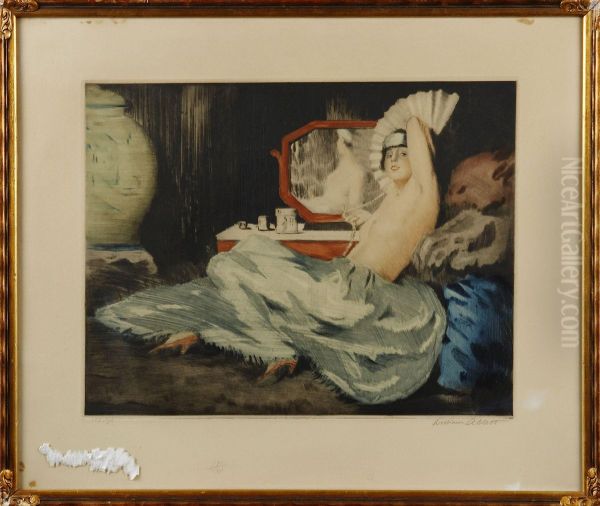 Albert ; Kvinna Vid Toilettebord - view 1