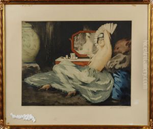 Albert ; Kvinna Vid Toilettebord by William Ablett