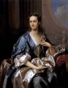 Portait De Dame A La Robe Bleue by Jacopo Amigoni