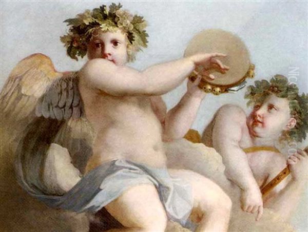 Putti Making Music - view 1
