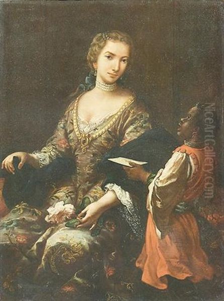 Ritratto Di Gentildonna Con Moretto - view 1