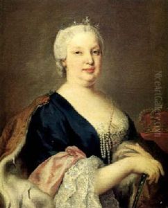 Ritratto Di Barbara Di Braganza, Regina Di Spagna by Jacopo Amigoni