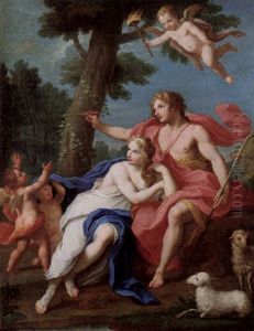 Medoro Und Angelica by Jacopo Amigoni